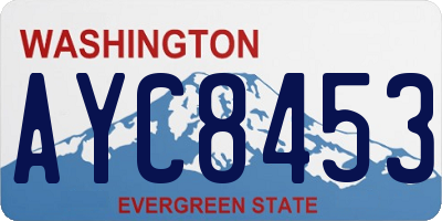 WA license plate AYC8453