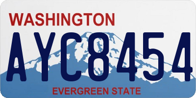 WA license plate AYC8454