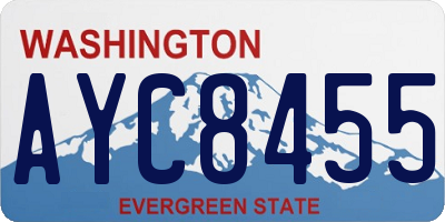 WA license plate AYC8455