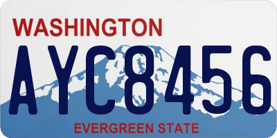 WA license plate AYC8456