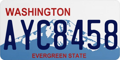 WA license plate AYC8458