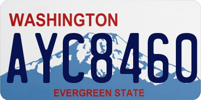 WA license plate AYC8460