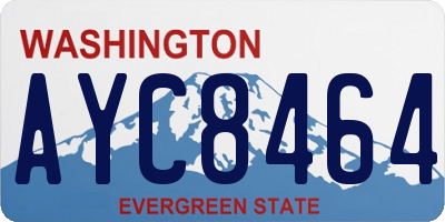 WA license plate AYC8464