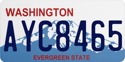 WA license plate AYC8465