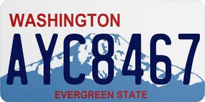WA license plate AYC8467
