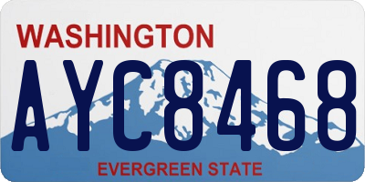 WA license plate AYC8468