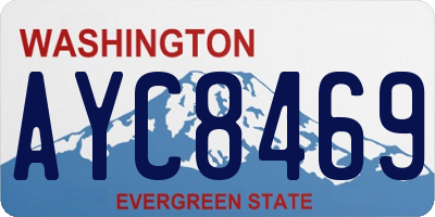WA license plate AYC8469