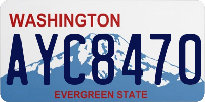 WA license plate AYC8470