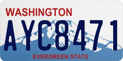 WA license plate AYC8471
