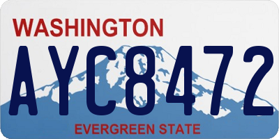 WA license plate AYC8472
