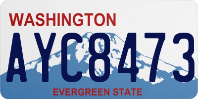WA license plate AYC8473