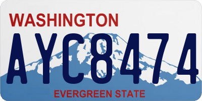 WA license plate AYC8474