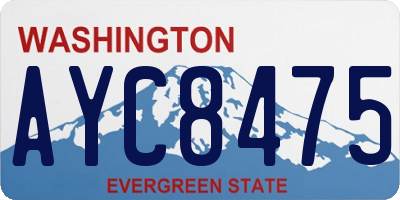 WA license plate AYC8475