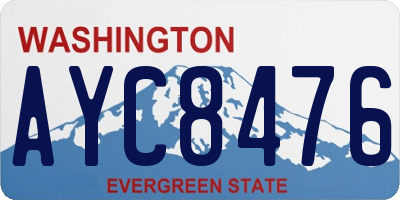 WA license plate AYC8476