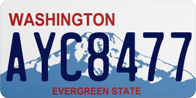 WA license plate AYC8477