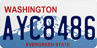 WA license plate AYC8486