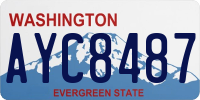 WA license plate AYC8487