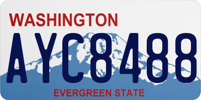 WA license plate AYC8488