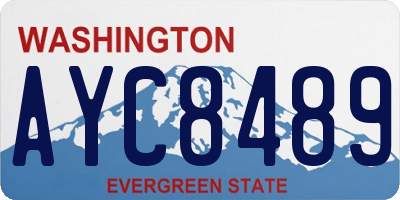 WA license plate AYC8489