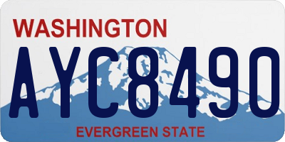 WA license plate AYC8490