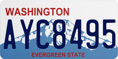 WA license plate AYC8495