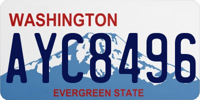WA license plate AYC8496