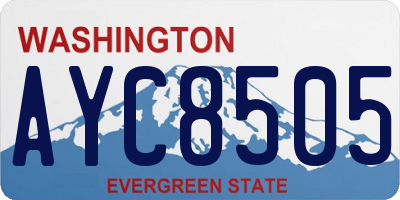 WA license plate AYC8505