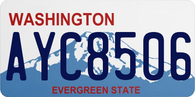 WA license plate AYC8506