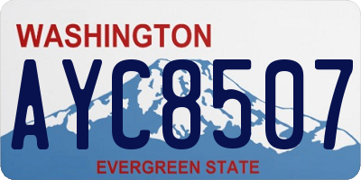 WA license plate AYC8507