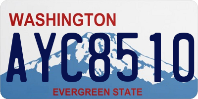 WA license plate AYC8510