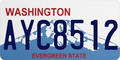 WA license plate AYC8512