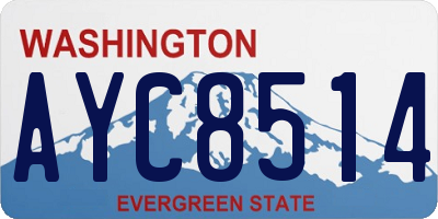 WA license plate AYC8514