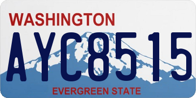 WA license plate AYC8515