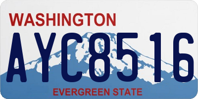 WA license plate AYC8516