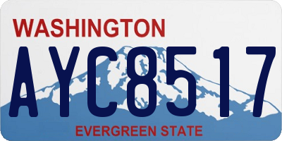 WA license plate AYC8517