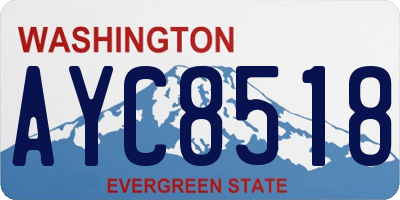 WA license plate AYC8518