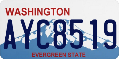 WA license plate AYC8519
