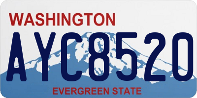 WA license plate AYC8520
