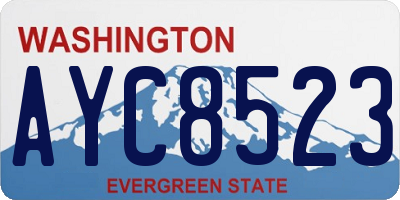 WA license plate AYC8523