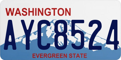 WA license plate AYC8524