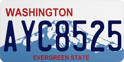 WA license plate AYC8525