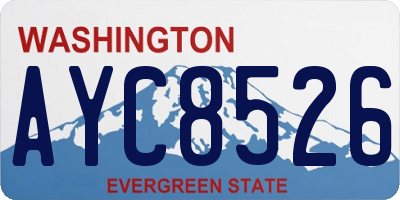 WA license plate AYC8526