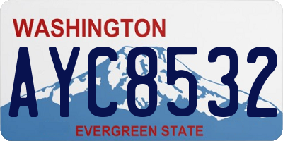 WA license plate AYC8532