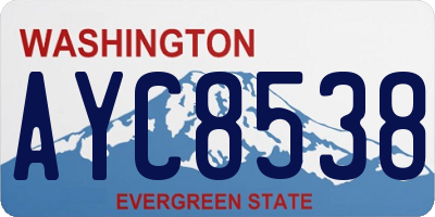WA license plate AYC8538