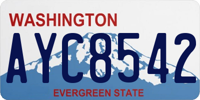 WA license plate AYC8542