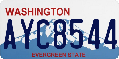 WA license plate AYC8544