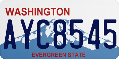 WA license plate AYC8545