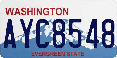 WA license plate AYC8548