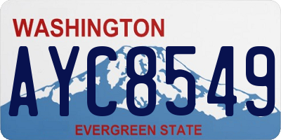 WA license plate AYC8549
