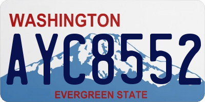 WA license plate AYC8552